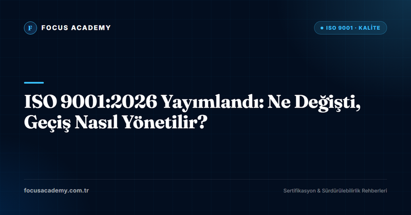 ISO 9001:2026 Yayımlandı: Ne Değişti, Geçiş Nasıl Yönetilir?