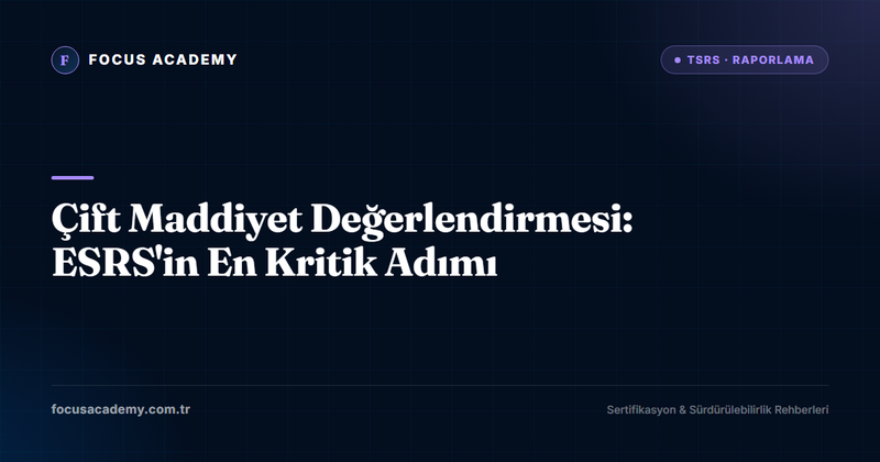 Çift Maddiyet Değerlendirmesi: ESRS'in En Kritik Adımı