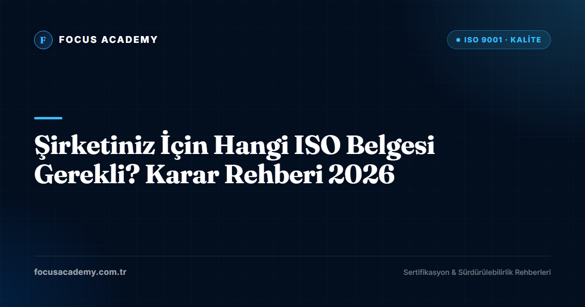 Şirketiniz İçin Hangi ISO Belgesi Gerekli? Karar Rehberi 2026