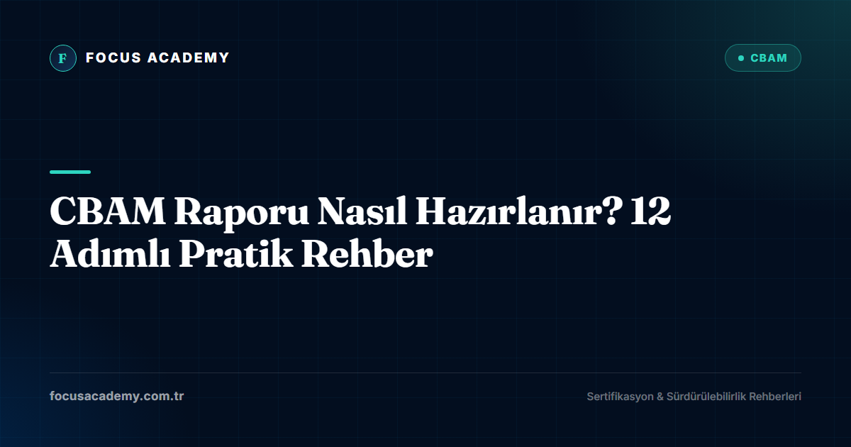 CBAM Raporu Nasıl Hazırlanır? 12 Adımlı Pratik Rehber