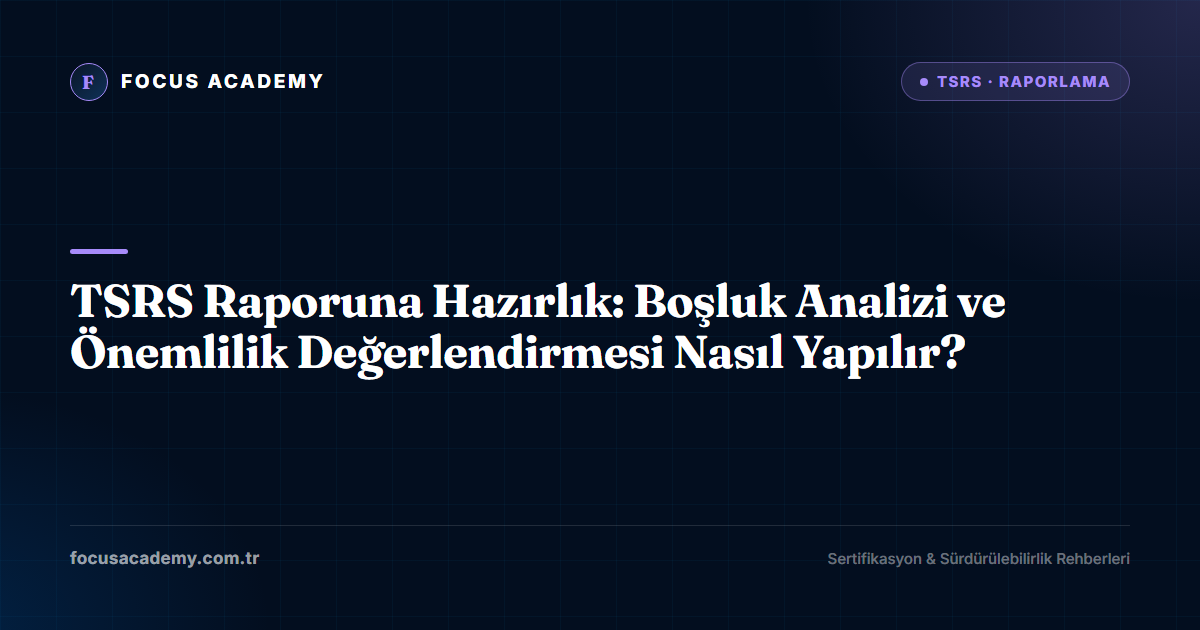 TSRS Raporuna Hazırlık: Boşluk Analizi ve Önemlilik Değerlendirmesi Nasıl Yapılır?