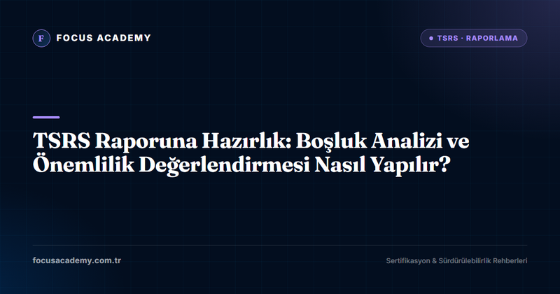 TSRS Raporuna Hazırlık: Boşluk Analizi ve Önemlilik Değerlendirmesi Nasıl Yapılır?