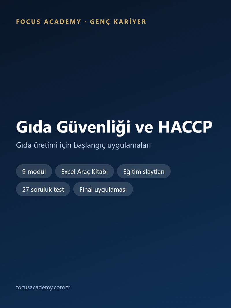 Gıda Güvenliği ve HACCP Genç Kariyer paketi kapak
