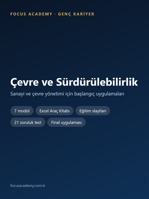 Çevre ve Sürdürülebilirlik Genç Kariyer paketi kapak