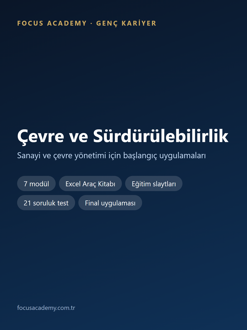 Çevre ve Sürdürülebilirlik Genç Kariyer paketi kapak