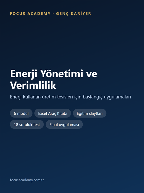 Enerji Yönetimi ve Verimlilik Genç Kariyer paketi kapak
