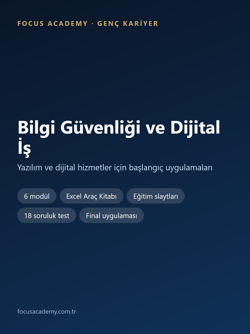 Bilgi Güvenliği ve Dijital İş Genç Kariyer paketi kapak
