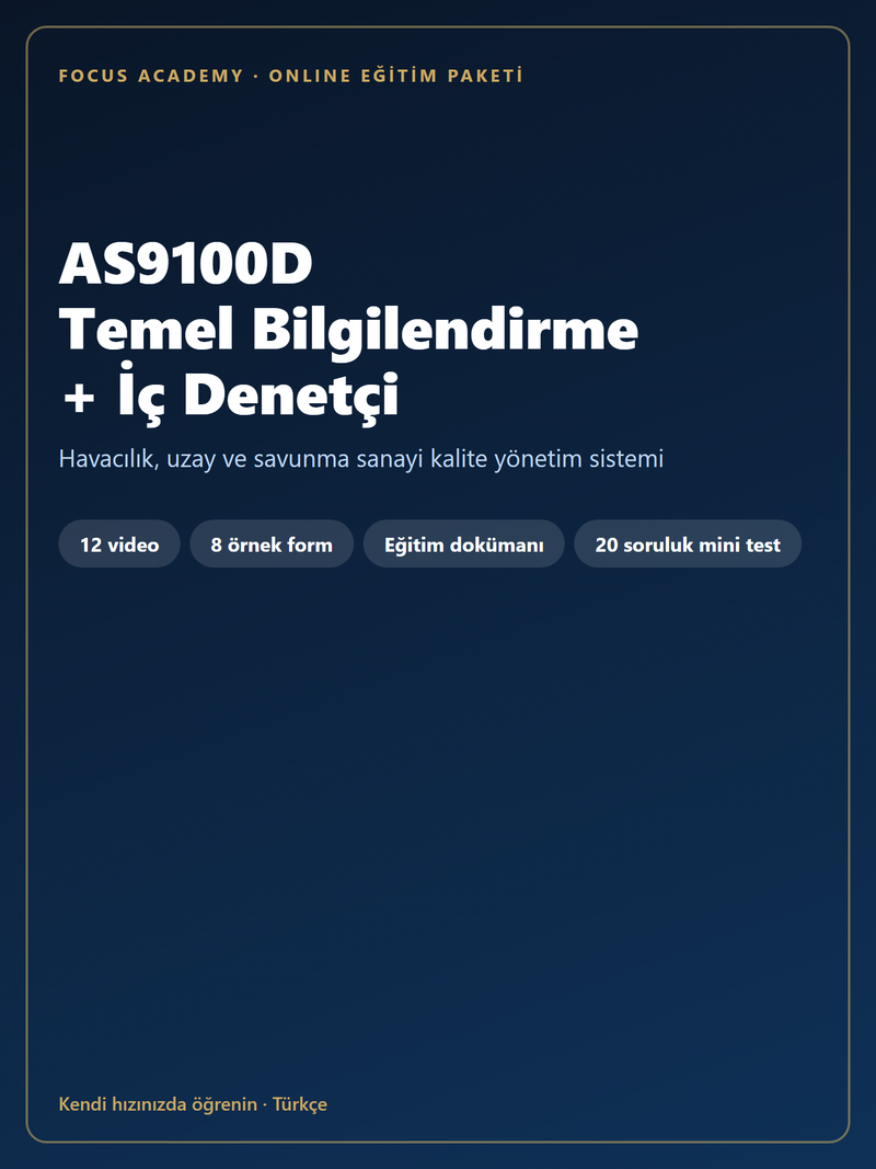 AS9100D Online Eğitim Paketi kapak
