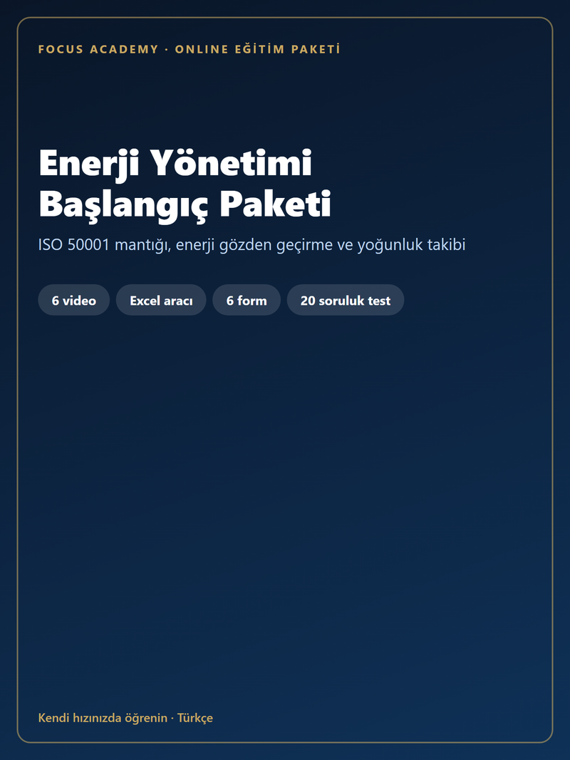 Enerji Yönetimi Başlangıç Paketi kapak