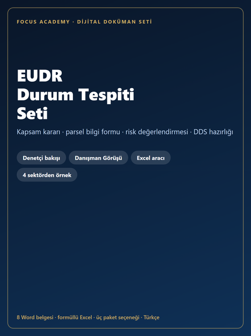 EUDR Durum Tespiti Seti kapak