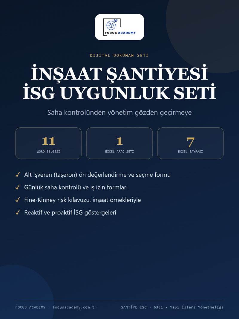 İnşaat Şantiyesi İSG Uygunluk Seti kapak