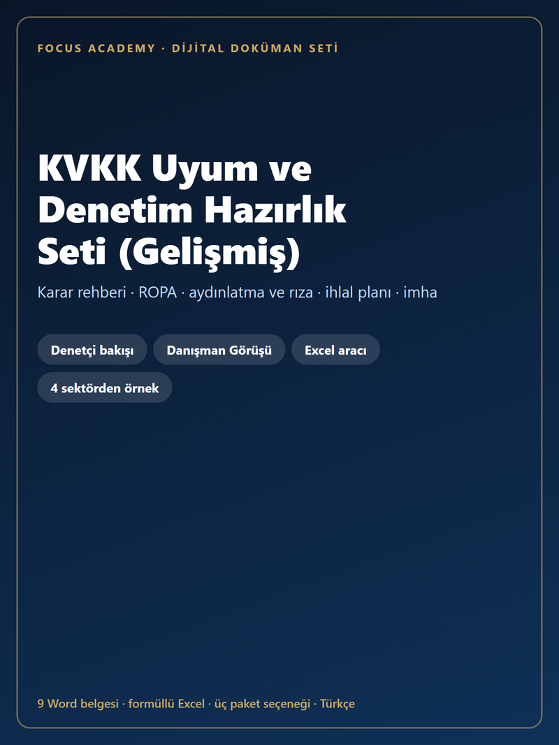 KVKK Uyum ve Denetim Hazırlık Seti (Gelişmiş) kapak