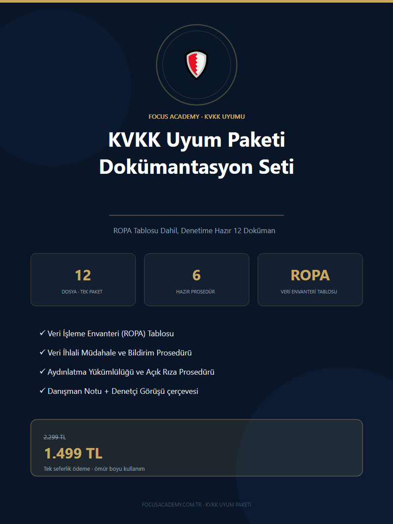 KVKK Uyum Paketi Dokümantasyon Seti