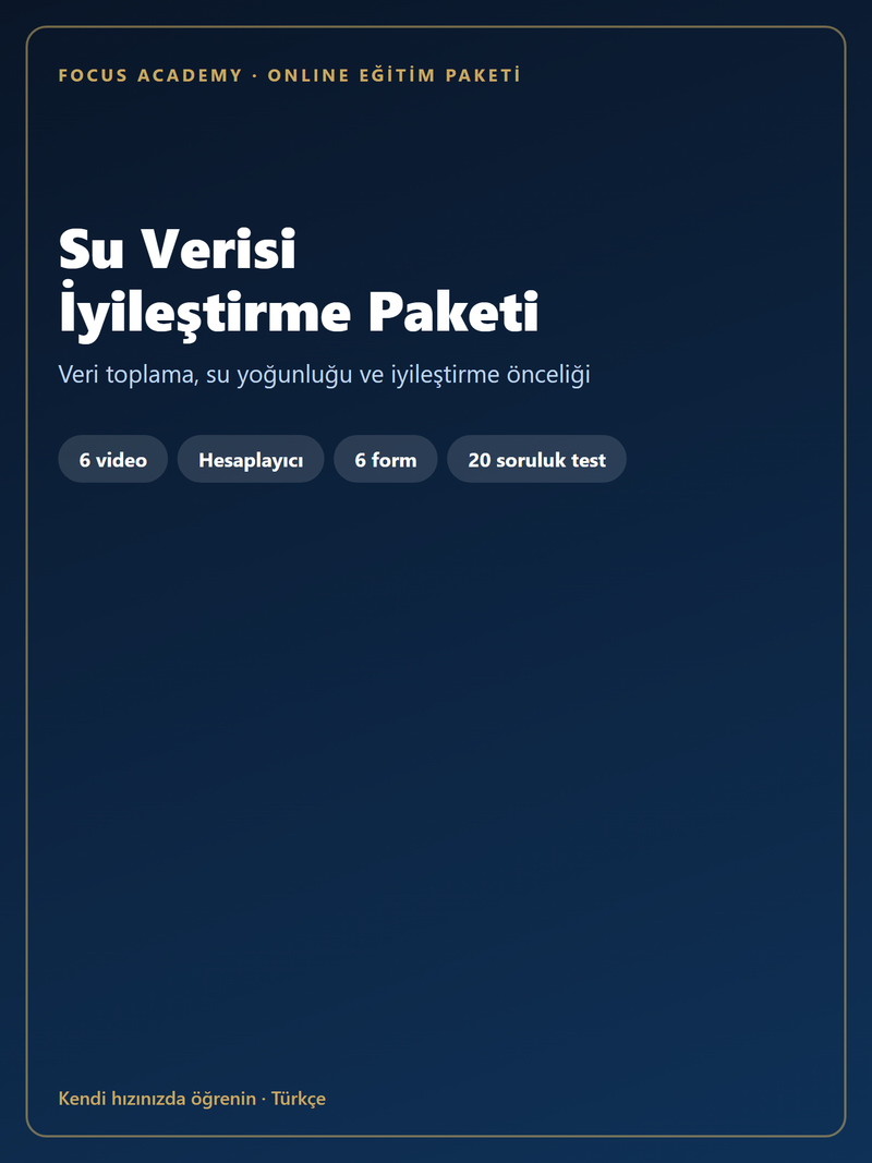 Su Verisi İyileştirme Paketi kapak