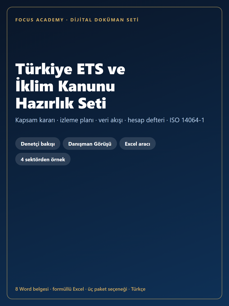 Türkiye ETS ve İklim Kanunu Hazırlık Seti kapak