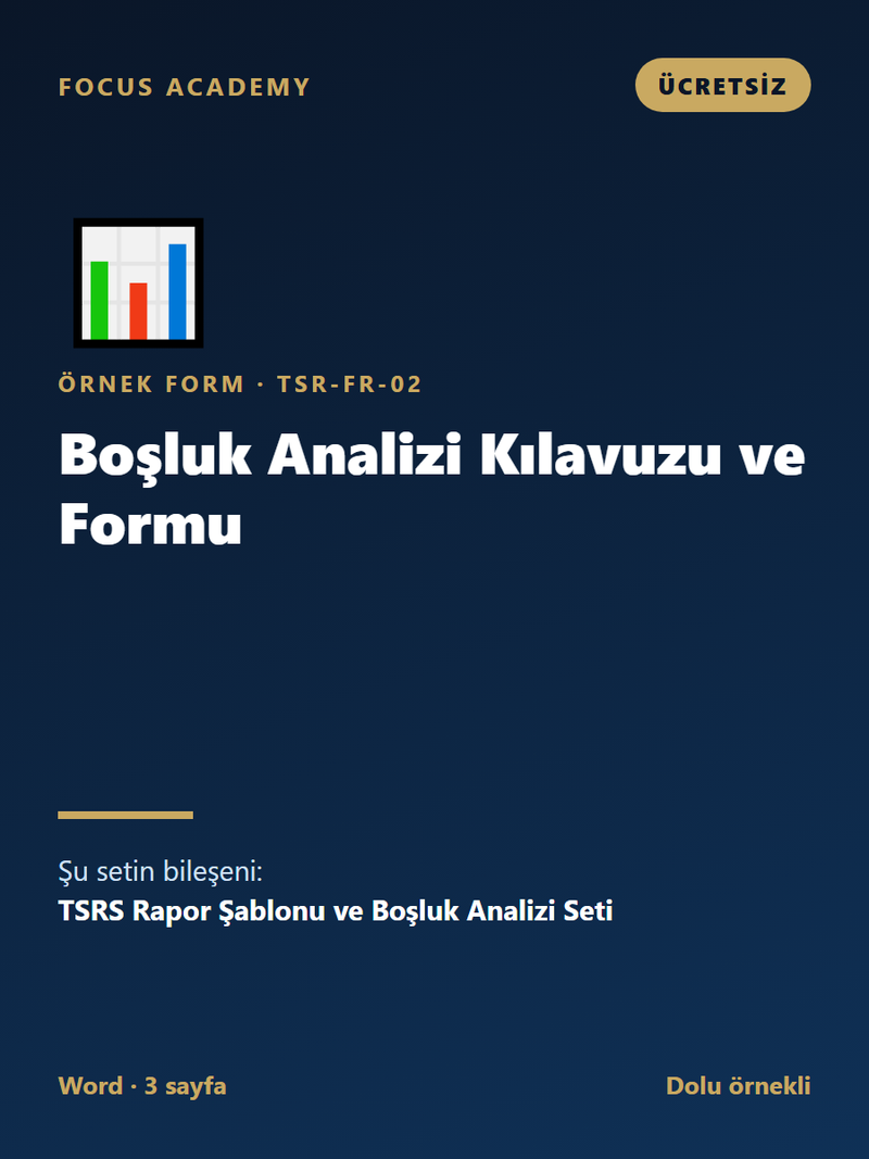 Ücretsiz Örnek: Boşluk Analizi Kılavuzu ve Formu
